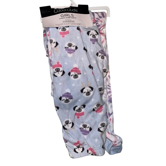 NWT CUDDL DUDS 2 Pack Girls Pajama Pants Bottoms Dog Tie-Dye Print Size XL 14/16 - Picture 3 of 8